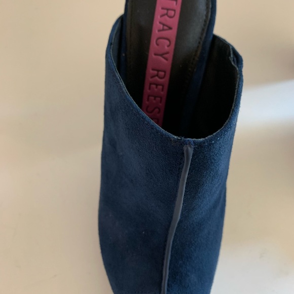 Tracy Reese Blue Peeptoe Mule Heels, size 6 - Picture 5 of 7